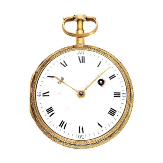 French two coloured gold and enamel verge pocket watch Circa 1780