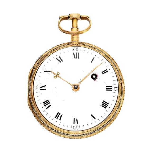 French two coloured gold and enamel verge pocket watch Circa 1780 French two coloured gold and enamel verge pocket watch Circa 1780
