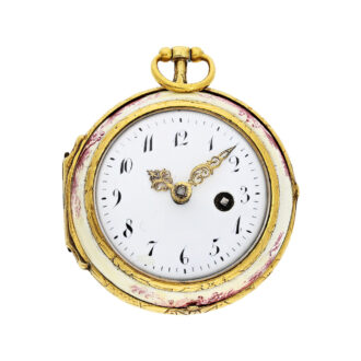 German gold with red enamel verge pocket watch Circa 1760