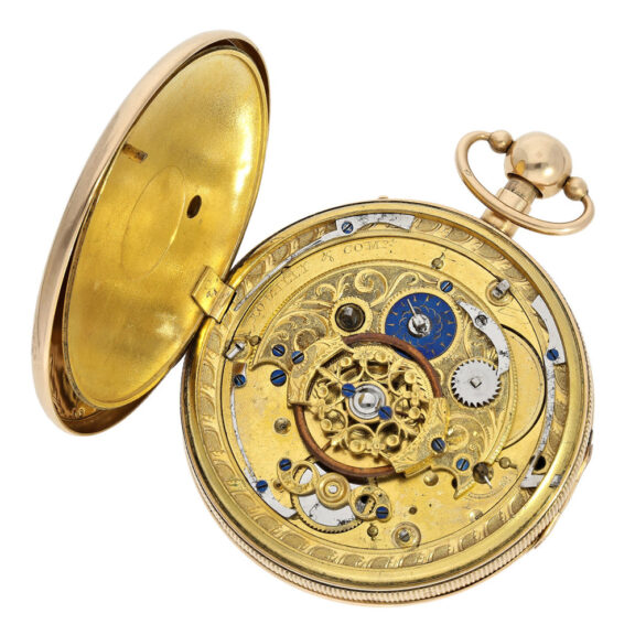 French gold skeletonized open faced pocket watch Circa 1810-1820 French gold skeletonized open faced pocket watch Circa 1810-1820