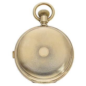 Swiss 14K gold hunting cased chronograph watch Circa 1910