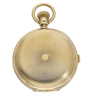 Swiss 14K gold hunting cased chronograph watch Circa 1910