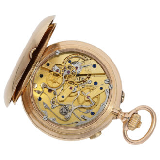Russian 14K gold split-seconds chronograph watch Circa 1900