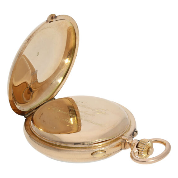 Russian 14K gold split-seconds chronograph watch Circa 1900 Russian 14K gold split-seconds chronograph watch Circa 1900