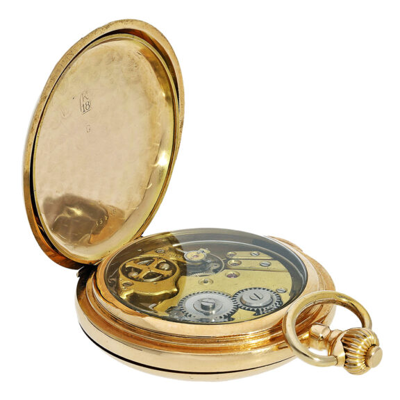 Swiss 18K gold quarter repeater with Jacquemarts Circa 1900 Swiss 18K gold quarter repeater with Jacquemarts Circa 1900