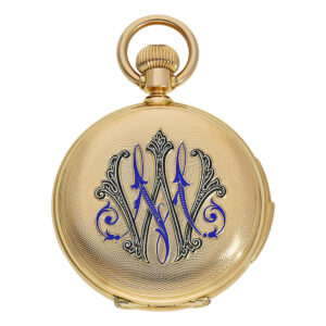 Swiss gold quarter hour repeating lever pocket watch Circa 1890