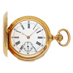 Austrian gold hunting cased repeating ladies' watch Circa 1900