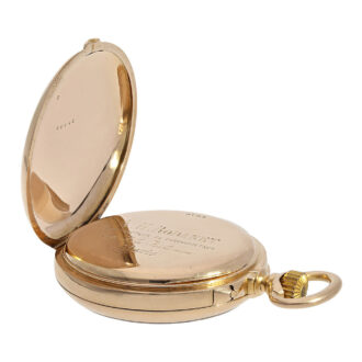 French 18K gold minute repeating keyless pocket watch Circa 1885
