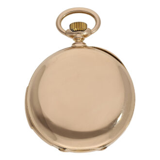 French 18K gold minute repeating keyless pocket watch Circa 1885