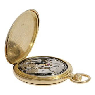 Swiss 14K gold minute repeating lever pocket watch Circa 1910