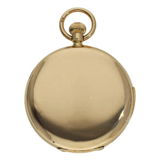 Swiss 14K gold minute repeating lever pocket watch Circa 1910