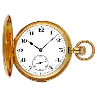 Swiss 14K gold minute repeating lever pocket watch Circa 1910