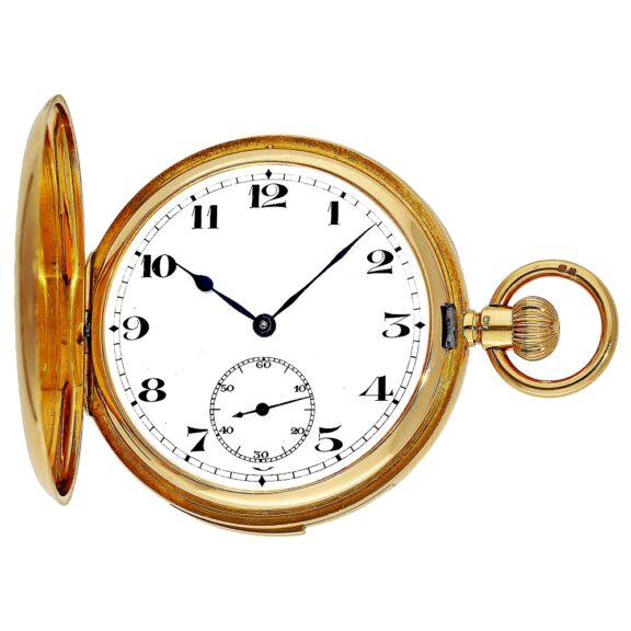 Swiss 14K gold minute repeating lever pocket watch Circa 1910