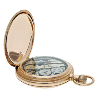 Swiss gold hunting cased five-minute repeating lever Circa 1900