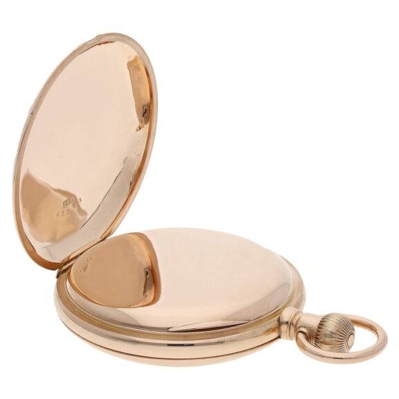 Swiss gold hunting cased five-minute repeating lever Circa 1900 Swiss gold hunting cased five-minute repeating lever Circa 1900