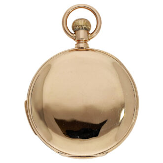Swiss gold hunting cased five-minute repeating lever Circa 1900