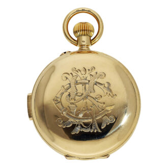 English 18K gold minute repeating pocket watch Circa 1870