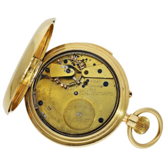 English 18K gold minute repeating pocket watch Circa 1870
