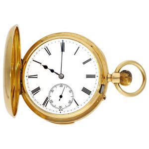 English 18K gold minute repeating pocket watch Circa 1870