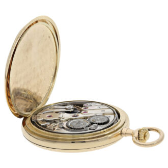 Swiss 18K gold minute repeating lever pocket watch Circa 1875