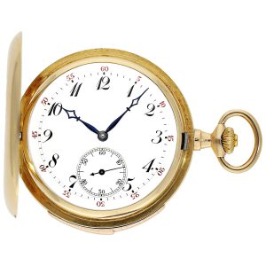 Swiss 18K gold minute repeating lever pocket watch Circa 1875