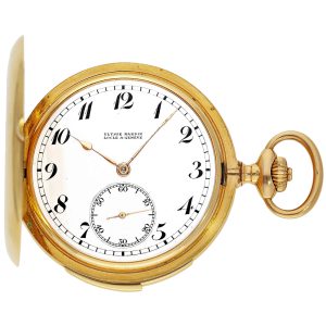 Swiss 18K gold minute repeating pocket watch Circa 1920