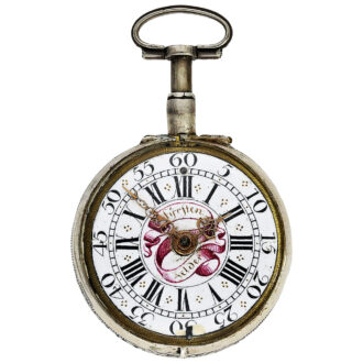 German silver repoussé pair-cased repeating watch Circa 1720