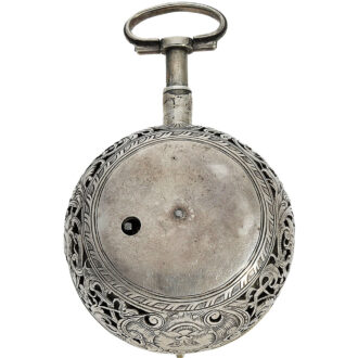 German silver repoussé pair-cased repeating watch Circa 1720