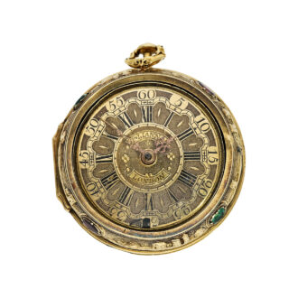 English gold repoussé watch for the Russian market Circa 1730