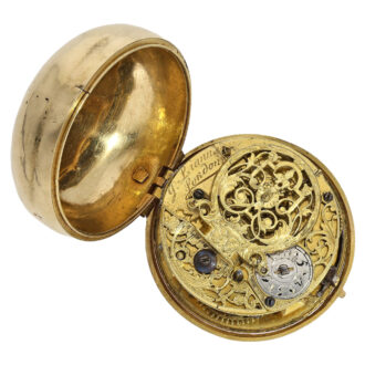 English gold repoussé watch for the Russian market Circa 1730