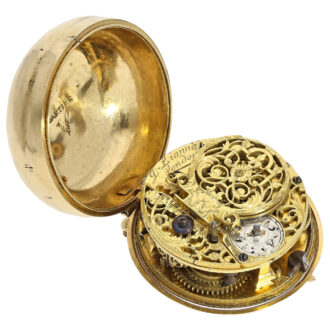 English gold repoussé watch for the Russian market Circa 1730