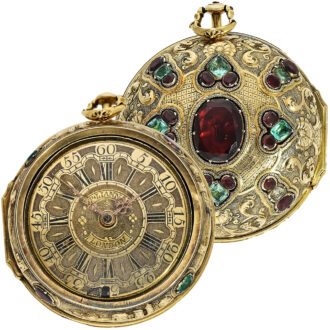 English gold repoussé watch for the Russian market Circa 1730