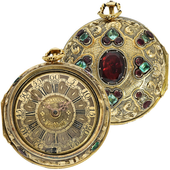 English gold repoussé watch for the Russian market Circa 1730