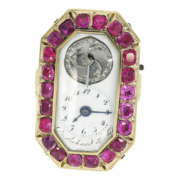 Swiss quarter repeating octagonal-shaped ring watch Circa 1780 Swiss quarter repeating octagonal-shaped ring watch Circa 1780
