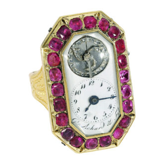 Swiss quarter repeating octagonal shaped ring watch Circa 1780