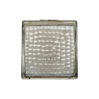 American square platinum Art Deco pocket watch Circa 1920