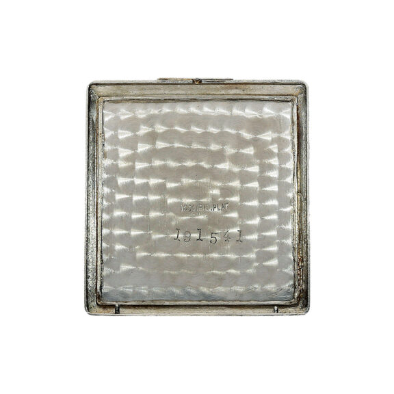 American square platinum Art Deco pocket watch Circa 1920 American square platinum Art Deco pocket watch Circa 1920