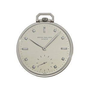 Rare Swiss platinum dress watch with diamond dial Circa 1949