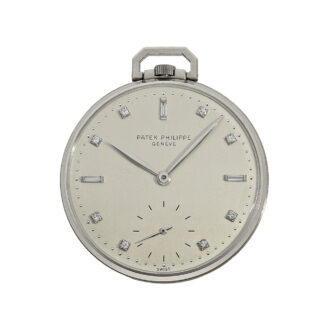 Rare Swiss platinum dress watch with diamond dial Circa 1949