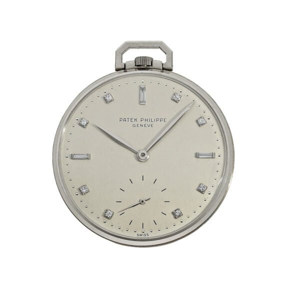 Rare Swiss platinum dress watch with diamond dial Circa 1949
