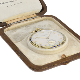 Swiss gold and enamel open faced lever dress watch Circa 1926