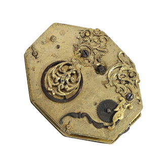 Rare gilt-metal octagonal verge neck clock Circa 1600 Rare gilt-metal octagonal verge neck clock Circa 1600