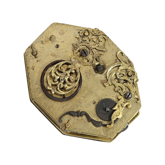 Rare gilt-metal octagonal verge neck clock Circa 1600 Rare gilt-metal octagonal verge neck clock Circa 1600