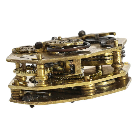 Rare gilt-metal octagonal verge neck clock Circa 1600 Rare gilt-metal octagonal verge neck clock Circa 1600