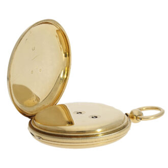 Important English gold hunting cased lever watch Circa 1855