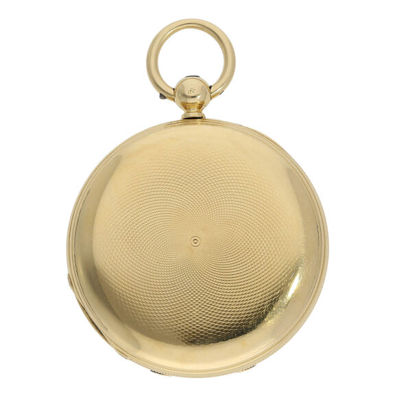 Important English gold hunting cased lever watch Circa 1855 Important English gold hunting cased lever watch Circa 1855