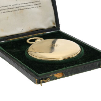 Important English gold hunting cased lever watch Circa 1855