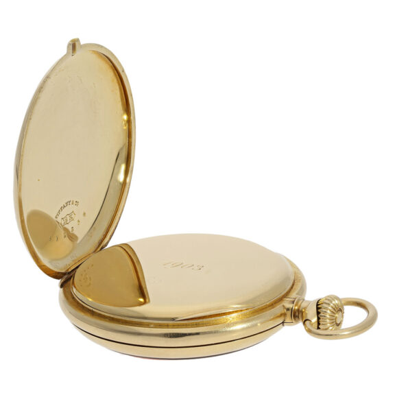 Swiss gold five-minute repeating pocket watch Circa 1902 Swiss gold five-minute repeating pocket watch Circa 1902
