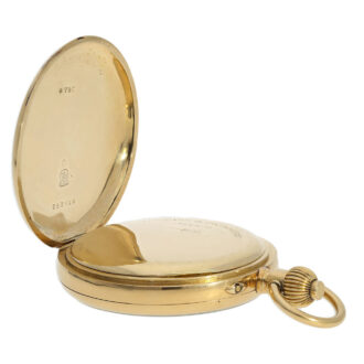 Swiss gold chronograph watch with pulsometer scale Circa 1915