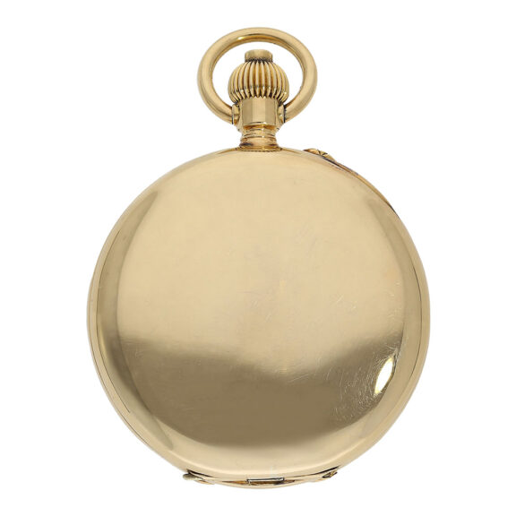 Swiss gold chronograph watch with pulsometer scale Circa 1915 Swiss gold chronograph watch with pulsometer scale Circa 1915